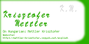 krisztofer mettler business card